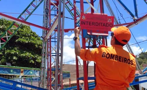 CBM interdita parques de diversões na Barra de São Miguel e União dos Palmares