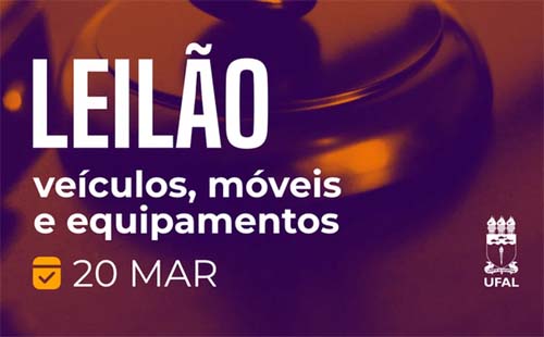 Ufal realiza leilão de veículos, móveis e equipamentos no dia 20 de março