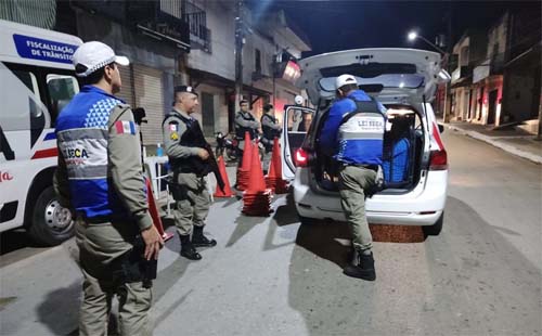 Quatro são presos em flagrante em blitz da Operação Lei Seca em União dos Palmares