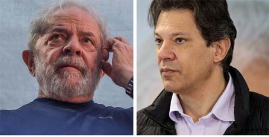 PT pode perder o tempo de TV se não trocar Lula por Haddad no prazo