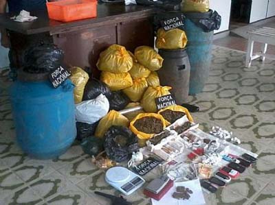 Força Nacional apreende 30 kg de maconha em chiqueiro