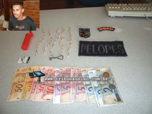 RP e PELOPES de União prende ex-reeducando acusado de tráfico de drogas no centro da cidade
