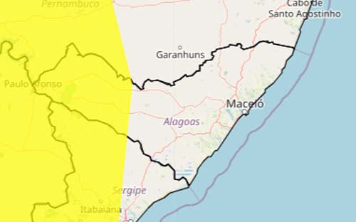 Municípios de Alagoas entram em alerta para chuvas intensas