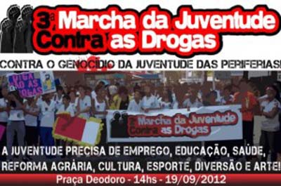 Estudantes e entidades realizarão a 3ª Marcha da Juventude contra as Drogas