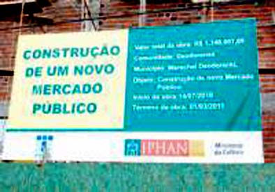 Marechal Deodoro, tem obras com recursos Federais embargada