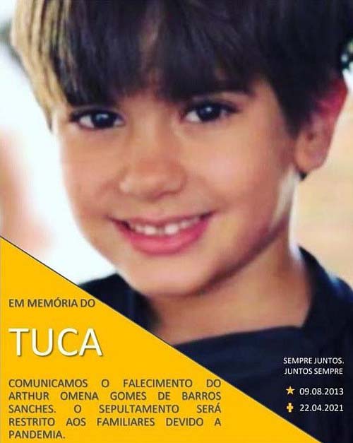 Morre em Maceió o menino Tuca Omena, de apenas 7 anos, após luta contra câncer raro