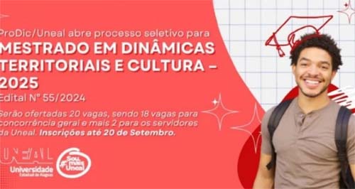 Uneal abre inscrições curso de mestrado do ProDiC; saiba mais!