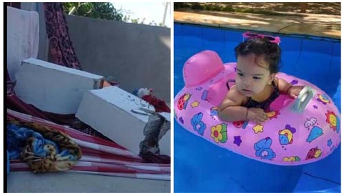 Coluna de casa cai em cima de rede e mata criança de 8 meses em Icó, no Ceará