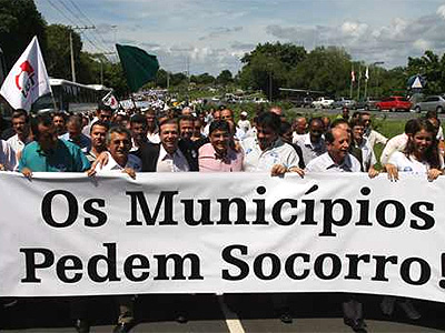 Prefeitos pressionam o governo federal por socorro financeiro 