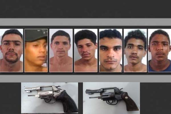 PM prende jovens acusados de porte de arma e associação ao tráfico no centro de Murici