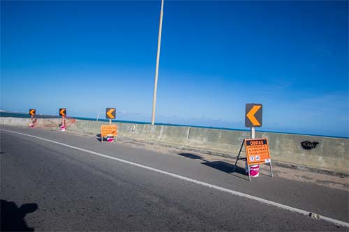 Muro de contenção da Ponte Divaldo Suruagy recebe reparos a partir desta segunda-feira