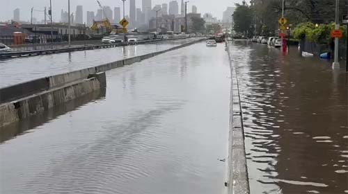 Temporal fora de época alaga Nova York, e governadora declara estado de emergência