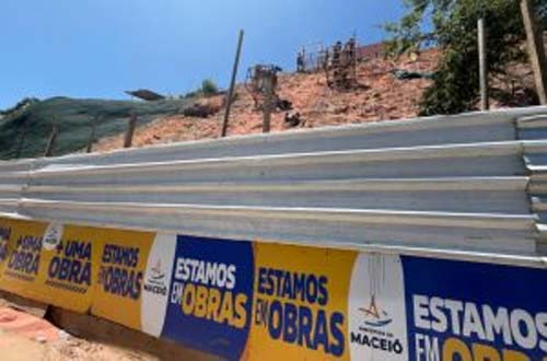 Maceió avança com maior programa de contenção de encostas da história, com 10 obras em andamento