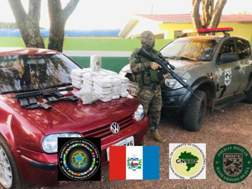 Polícia preso no MS alvo de operação da SSP de Alagoas com fuzil e 22 kg de supermaconha