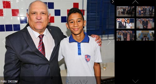 Otávio Praxedes destaca importância da educação para alunos de escola em que estudou