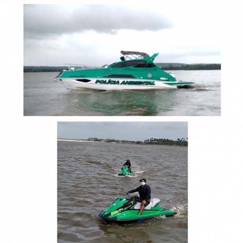 BPA utiliza Jet Ski para reforçar a fiscalização nas lagoas Mundaú e Manguaba