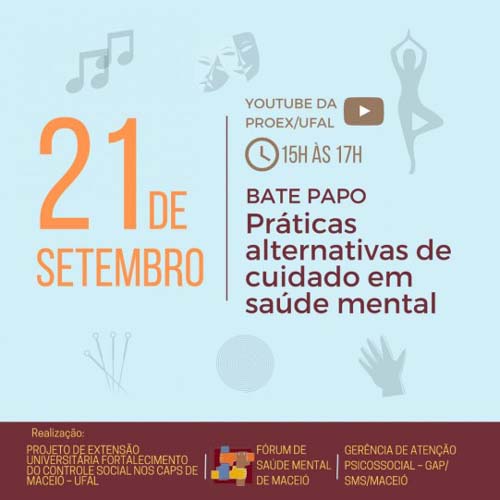 Saúde promove live sobre práticas alternativas de cuidado em saúde mental