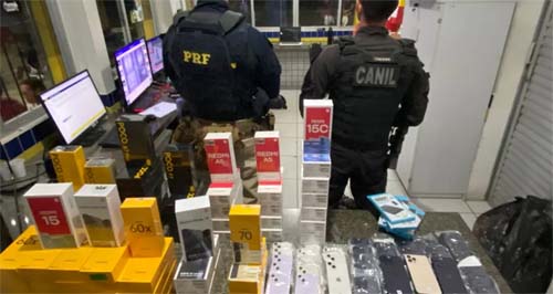 PRF realiza grande apreensão de eletrônicos ilegais em São Sebastião