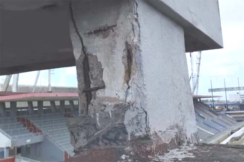Deputado e vereador cobram explicações sobre rachaduras no estádio Rei Pelé
