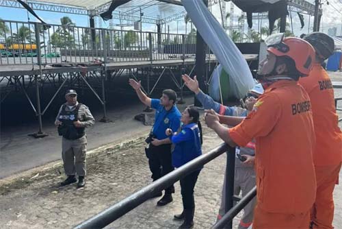 Trabalhador morre eletrocutado ao desmontar camarote de festa junina em Jaraguá