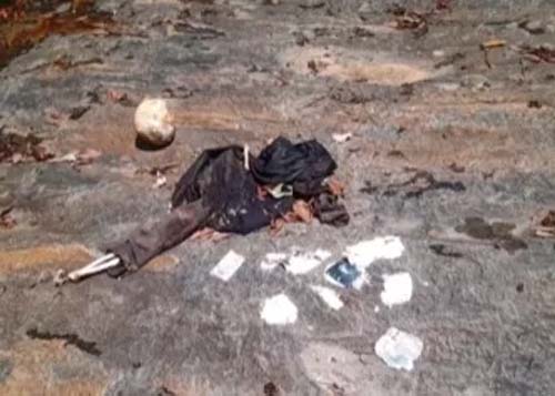 Crânio e restos mortais são encontrados por populares em sítio