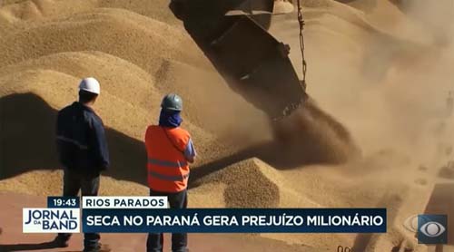 Seca histórica no Paraná afeta o escoamento da safra de grãos no estado