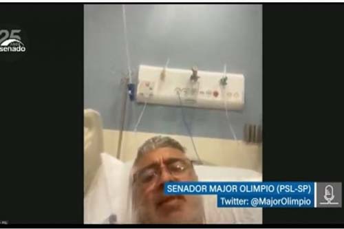 Senador Major Olímpio vai para a UTI, após agravamento da Covid-19