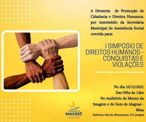 Assistência Social realiza I Simpósio de Direitos Humanos nesta sexta-feira (10)
