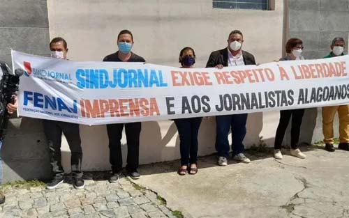 Sindicato realiza ato contra vereador que agrediu jornalista verbalmente