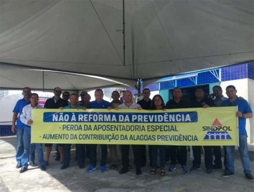Sindpol realiza ato público contra a Reforma da Previdência
