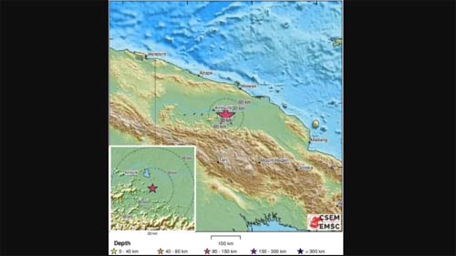 Ilha em Papua-Nova Guiné registra terremoto de magnitude 7,0