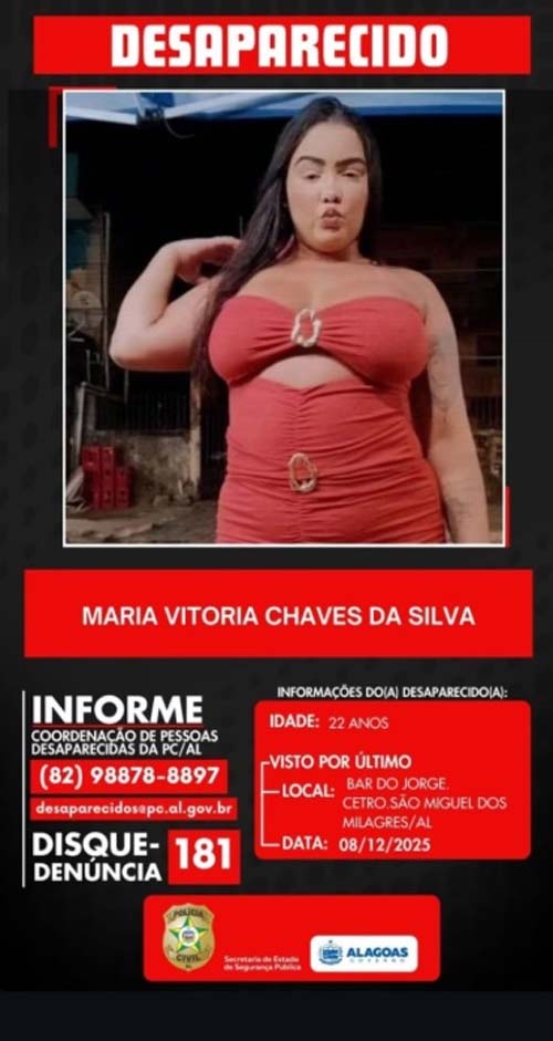 Investigações da Polícia Civil Apontam Para Possível Ligação entre Desaparecimento e Crime Organizado no Litoral de Alagoas