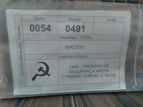 TRE-AL esclarece símbolo comunista em urna de presídio de Maceió