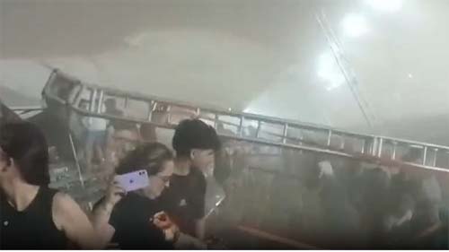 Céu tempestuoso provoca queda de estrutura em autódromo de Cuiabá