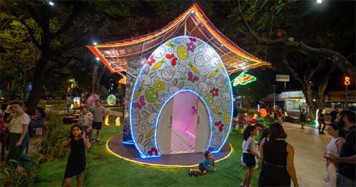 Famílias comemoram Páscoa com luzes, lazer e empreendedorismo na Vila de Páscoa em Maceió