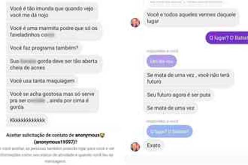 Aluna é alvo de ataques homofóbicos e incentivada a se suicidar: 'Se mata'